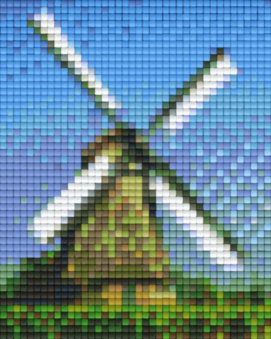 Windmill One [1] Baseplate PixelHobby Mini-mosaic Art Kits image 0